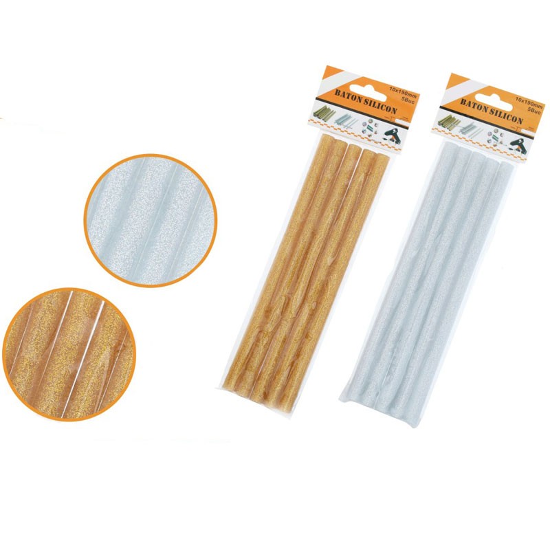 Batoane de silicon, diametru 10 mm, proiecte creative si hobby, cu sclipici - imagine 3